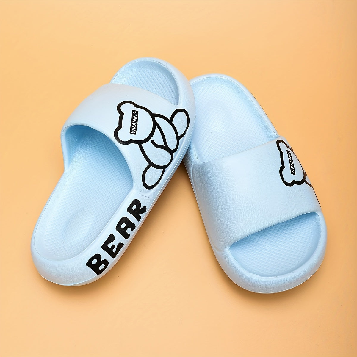 Sandalias antideslizantes de EVA con dibujos de osos para niños, ideales para la playa y el baño, para niños y niñas