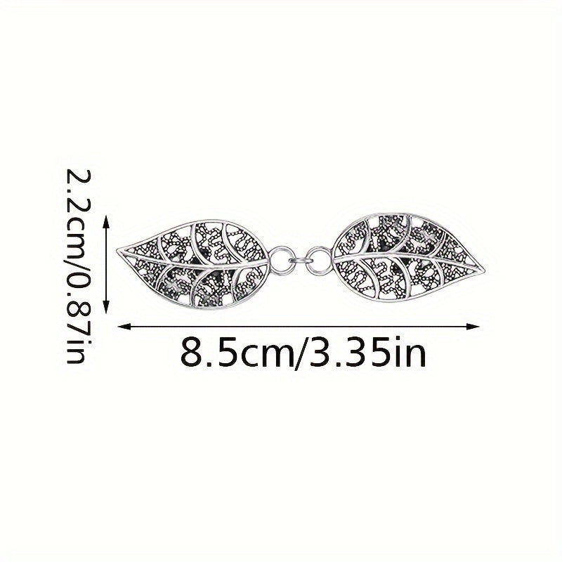 Ayollar uchun kardigan kliplar to'plami, ikki dona, noaniq shakldagi, vintage ilhomlangan sviter shalv pinlari, broshlar