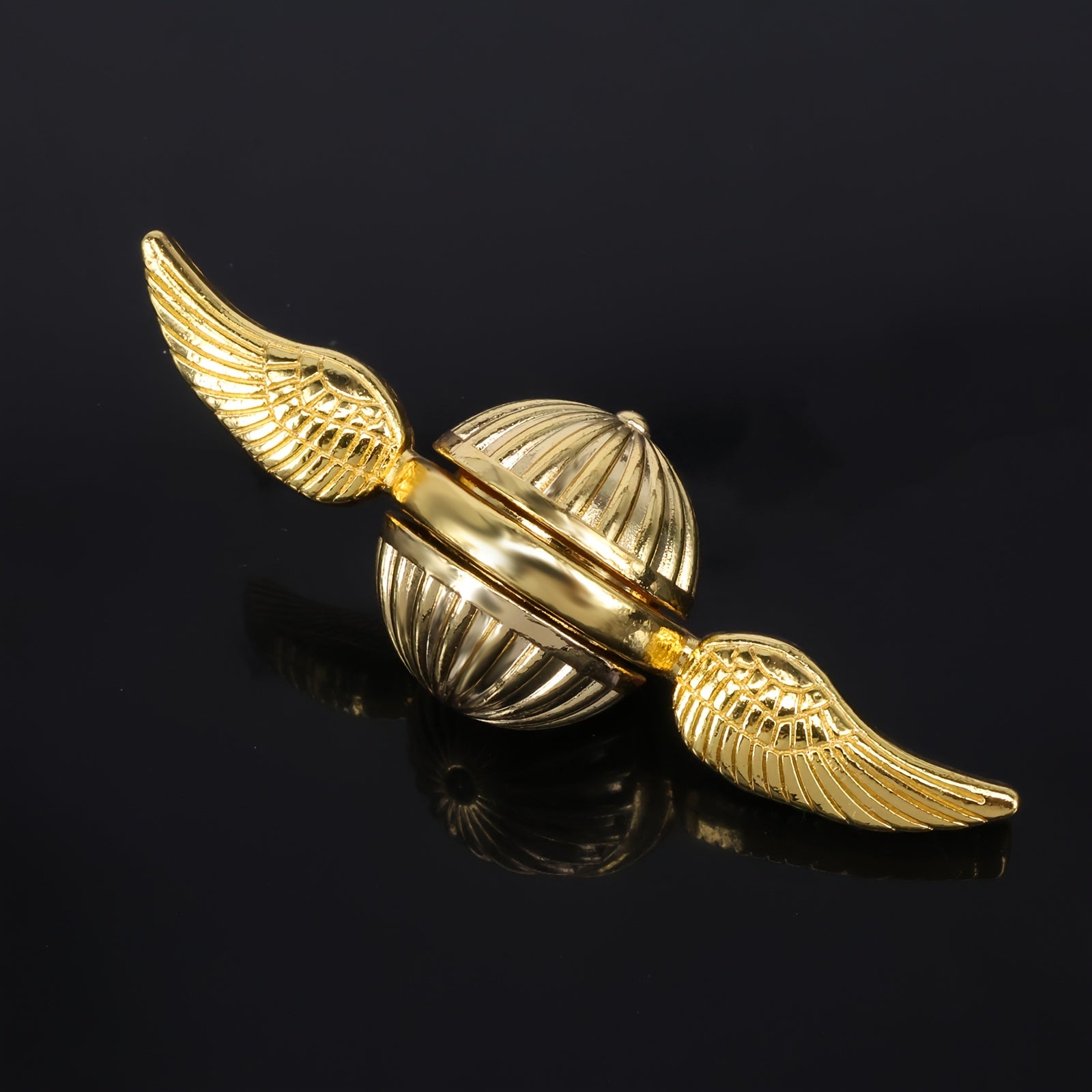 Golden Alloy Hand Spinner with Magical Wing Design for Relaxation and Focus