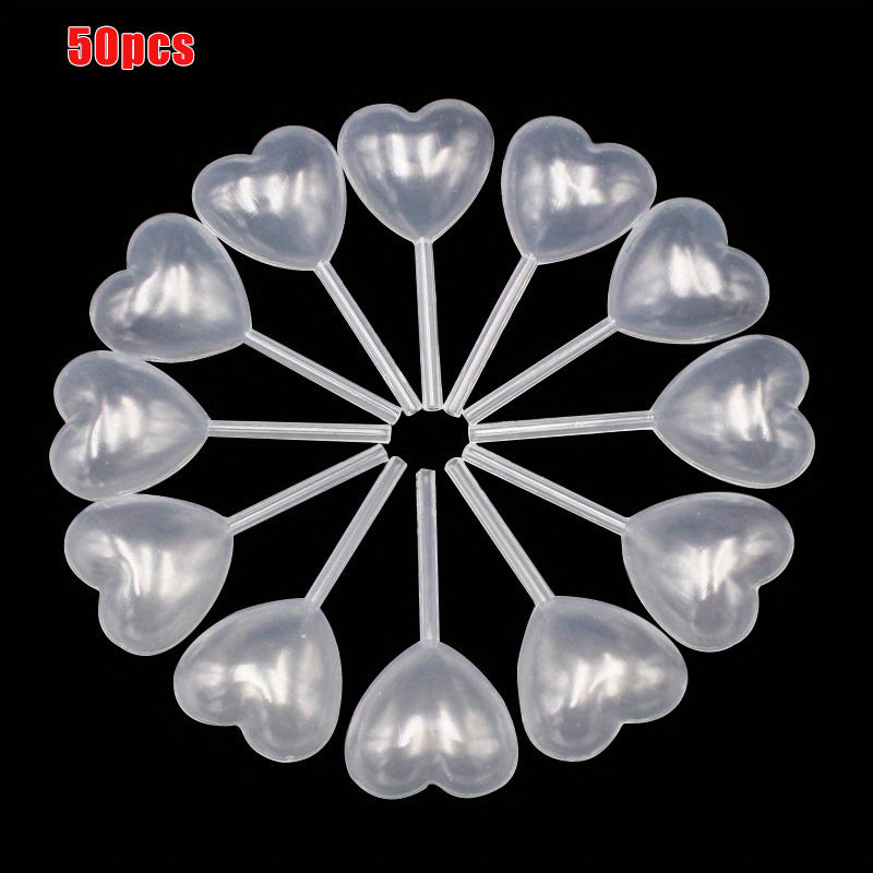 Set of 50 Plastic Droppers for Ice Cream Jelly Milkshakes Food Safe