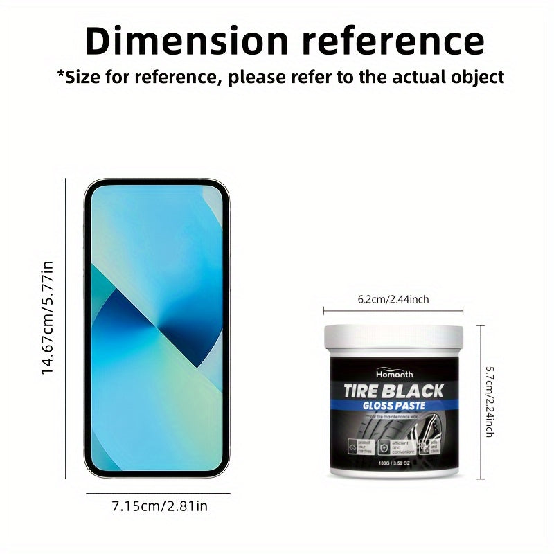 Gentle Tire Shine and Metal Cleaner 100g Rim Care Residue-Free Gel