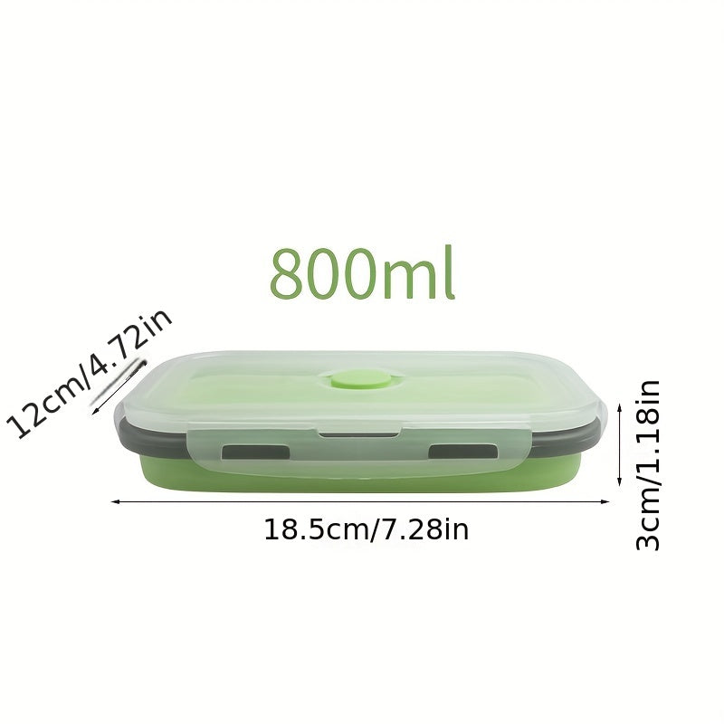 Set of Four Collapsible Silicone Food Storage Containers Stackable Meal Prep Bowls