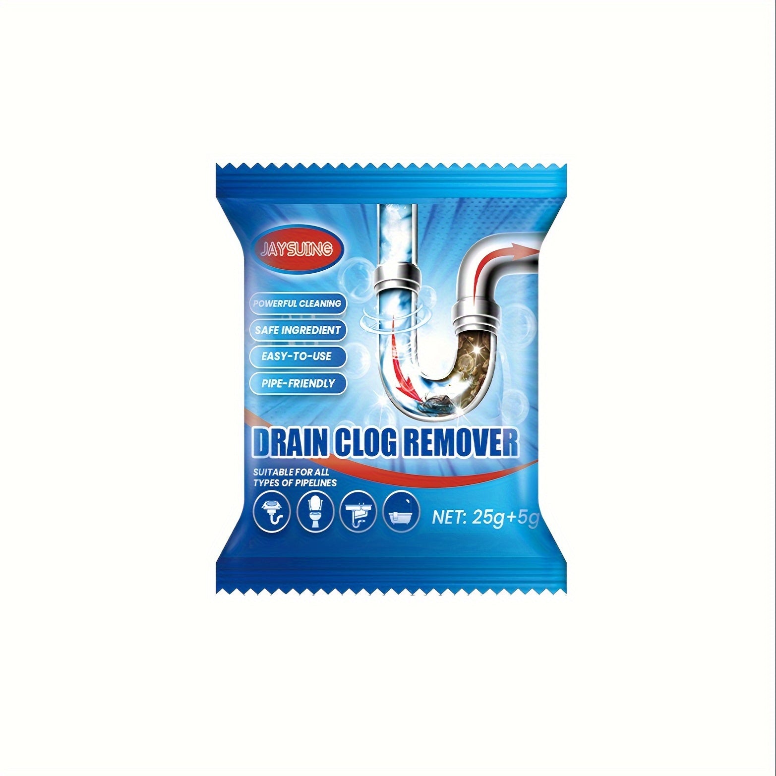 Drain Pipe Cleaning Powder for Clogs Hair Food Residue Oil Toilet Paper