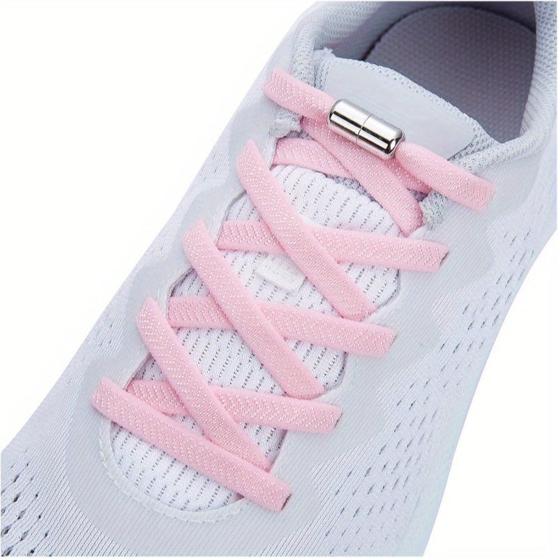 No-Tie Elastic Shoelaces for Kids and Adults, Flexible Easy to Use