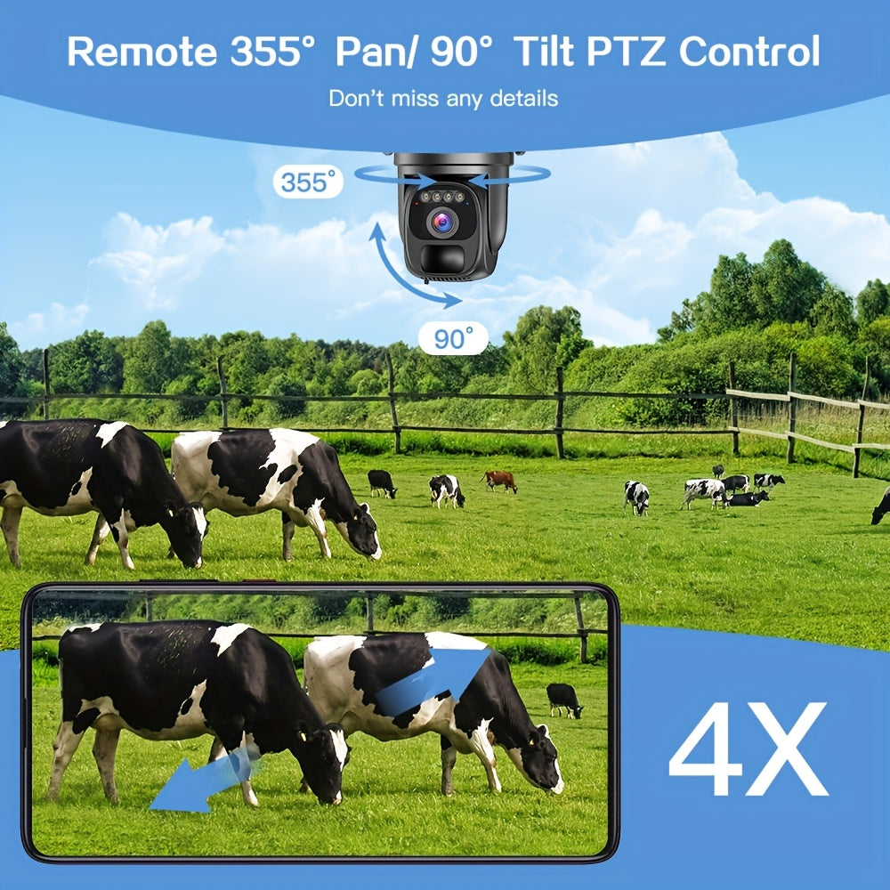 Wireless Cellular Security Camera with Solar Power 3G/4G LTE Night Vision Motion Detection