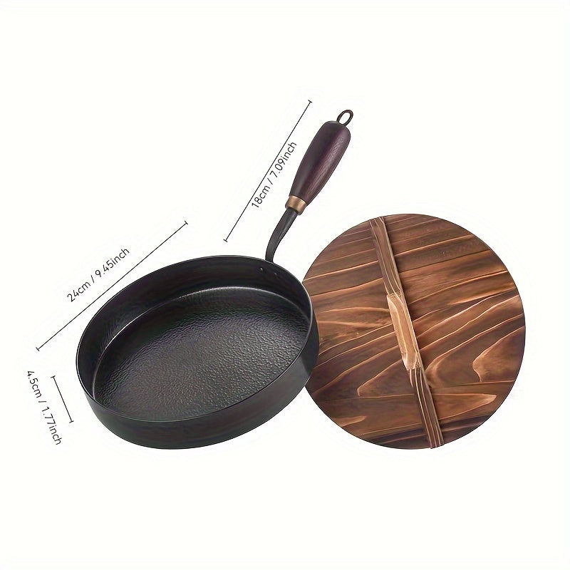 Cast Iron Skillet with Cover Non-Stick Surface for Pancakes and Steaks