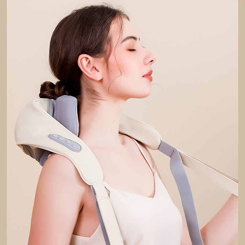 Cordless Shiatsu Deep Tissue Massager with Heat and Auto-Off for Neck and Shoulders