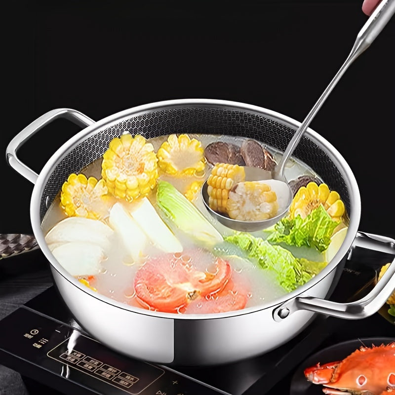 Olla de acero inoxidable con superficie antiadherente, doble boiler, gran capacidad