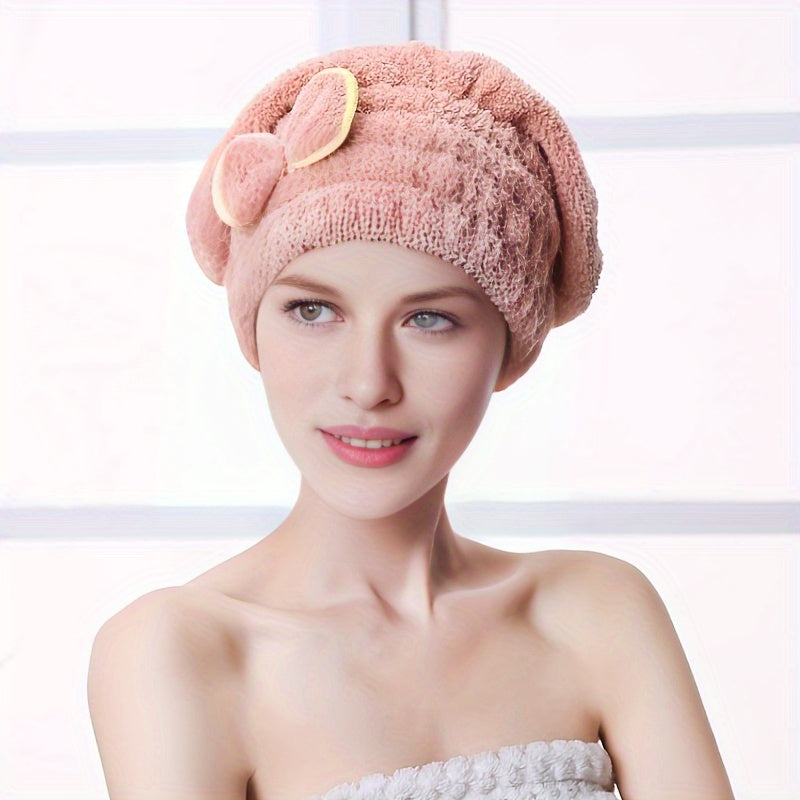 Microfiber Hair Dryer Hood Bow Travel Bath Accessory for Rv Family