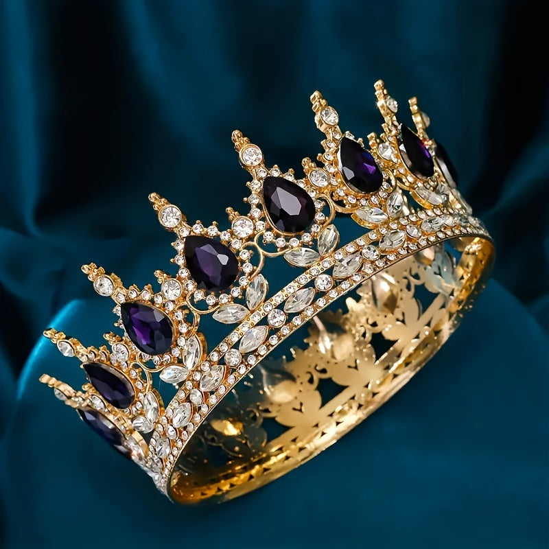 Women’s Shiny Rhinestone Tiara Crown for Weddings and Parties