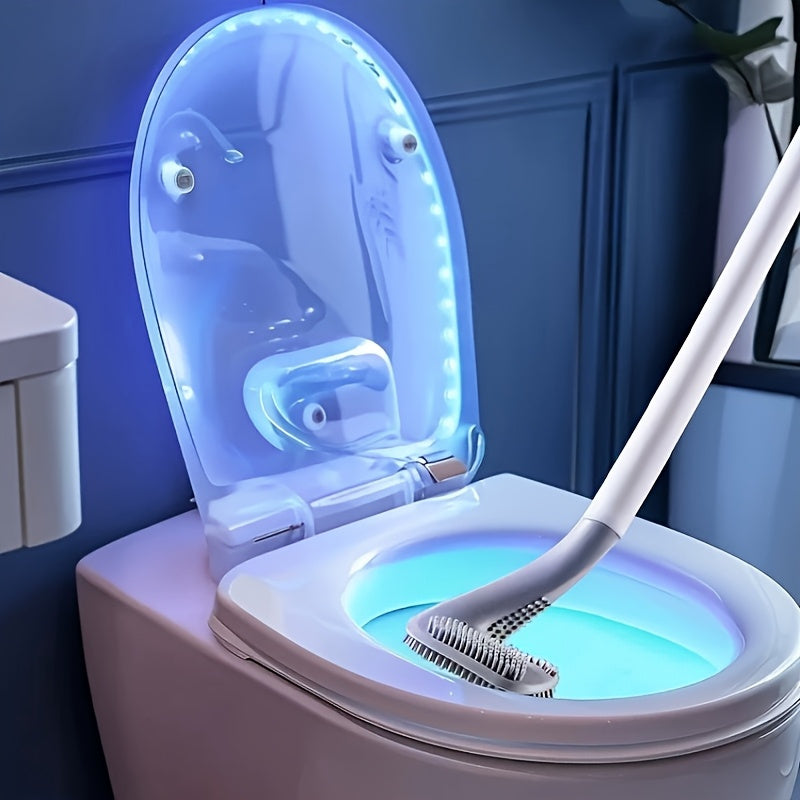 Qulay yumshoq silikondan yasalgan hojatxona cho'tkasi, uzaytirilgan tutqichi va 360° aylanishi bilan - devorga oson o'rnatiladi, batareyalar kerak emas, kir yuvish saqlash va tashkil qilish uchun ajoyib.