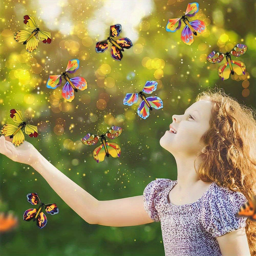 10/20pcs Flying Butterfly Magic Prop Set for Kids Age 6 Plus Multicolor Novelty Party Toy