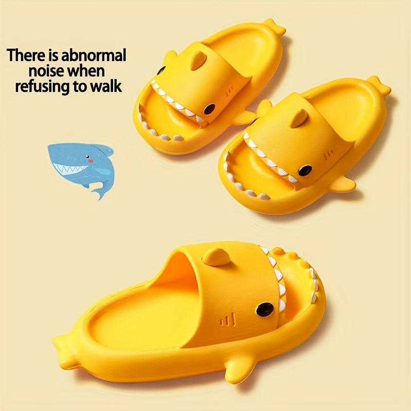 Легкие мультяшные шлепанцы-акулы для мальчиков и девочек, лето, EVA, открытый носок, нескользящие