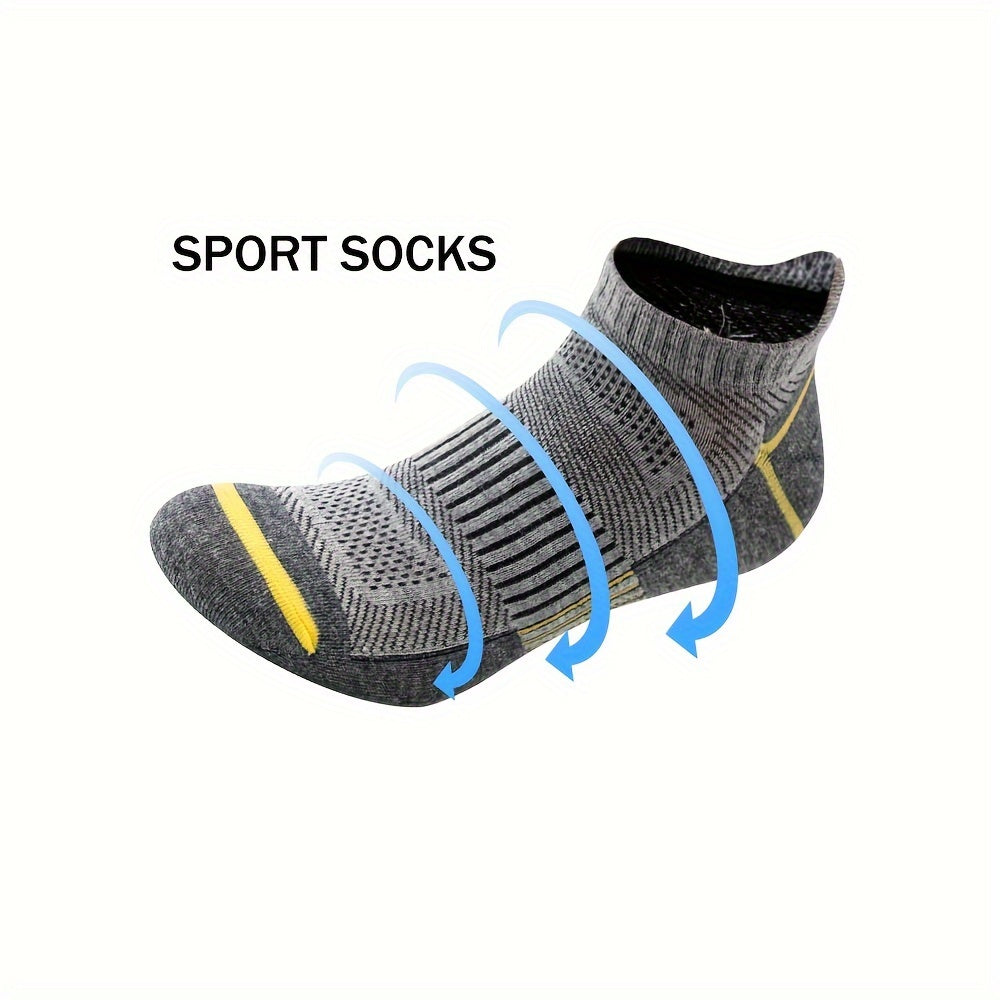 6 AceFine erkaklar uchun sport paypoqlari, nafas oladigan to'r, namni so'rish, qulay moslashuv, yorqin ranglar, polyester/spandeks aralashmasi, yugurish va sport uchun ajoyib