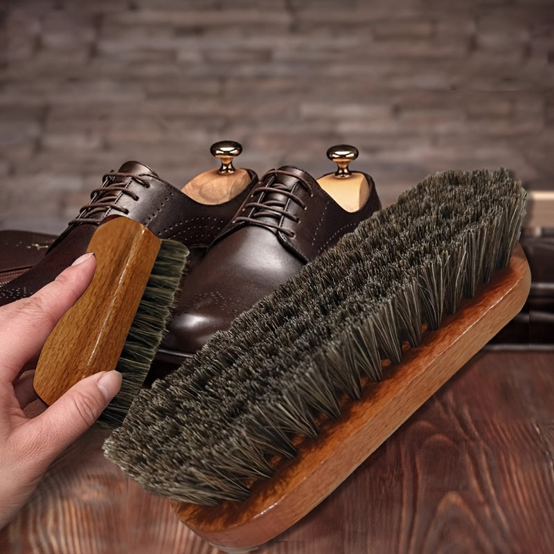 Horsehair Brush with Wooden Handle for Detailing Faux Leather Clothing Bedding