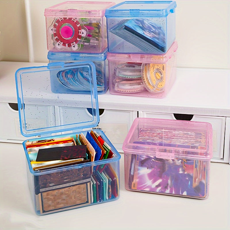 Multi-Functional Flip-Top Storage Box for Jewelry Cosmetics and Home Organization