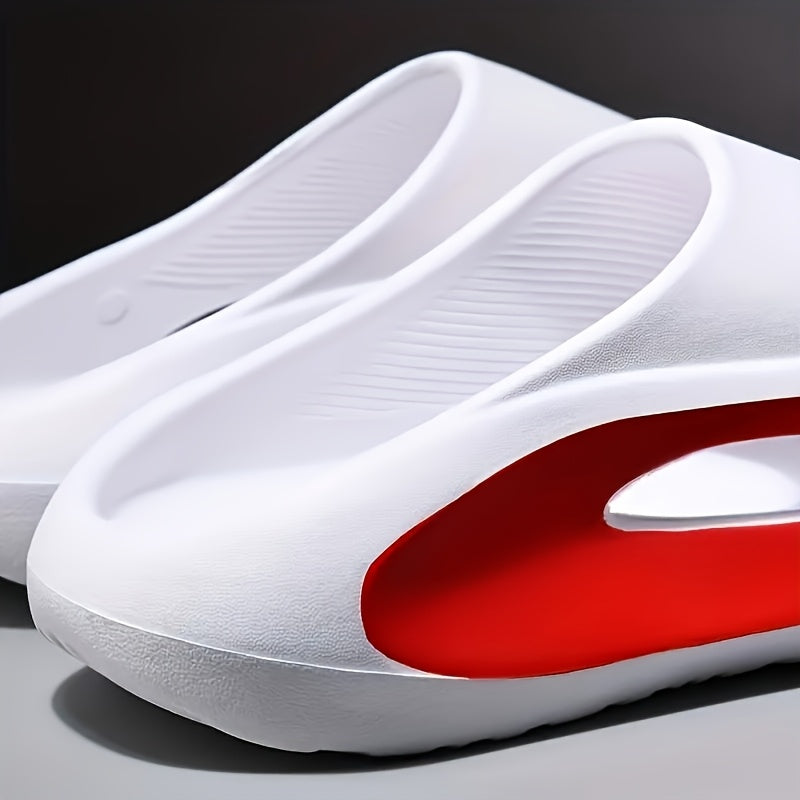 Unisex Black and White EVA Slippers Breathable Non-Slip Casual Summer