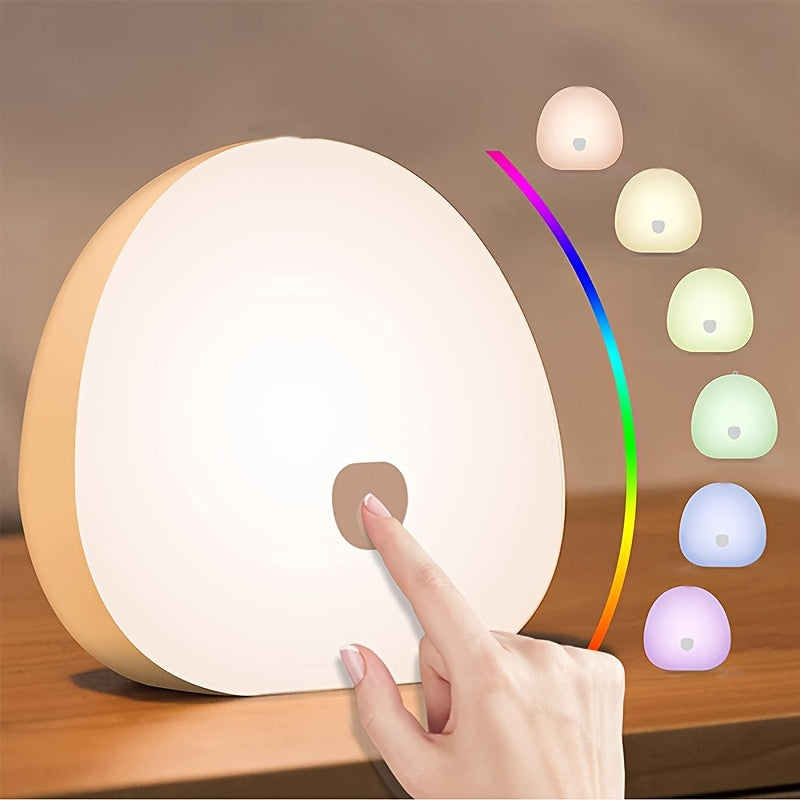 Rechargeable RGB Night Light with White Noise Sound, Color Changing, 2 Timers, USB Port for Relaxing Sleep