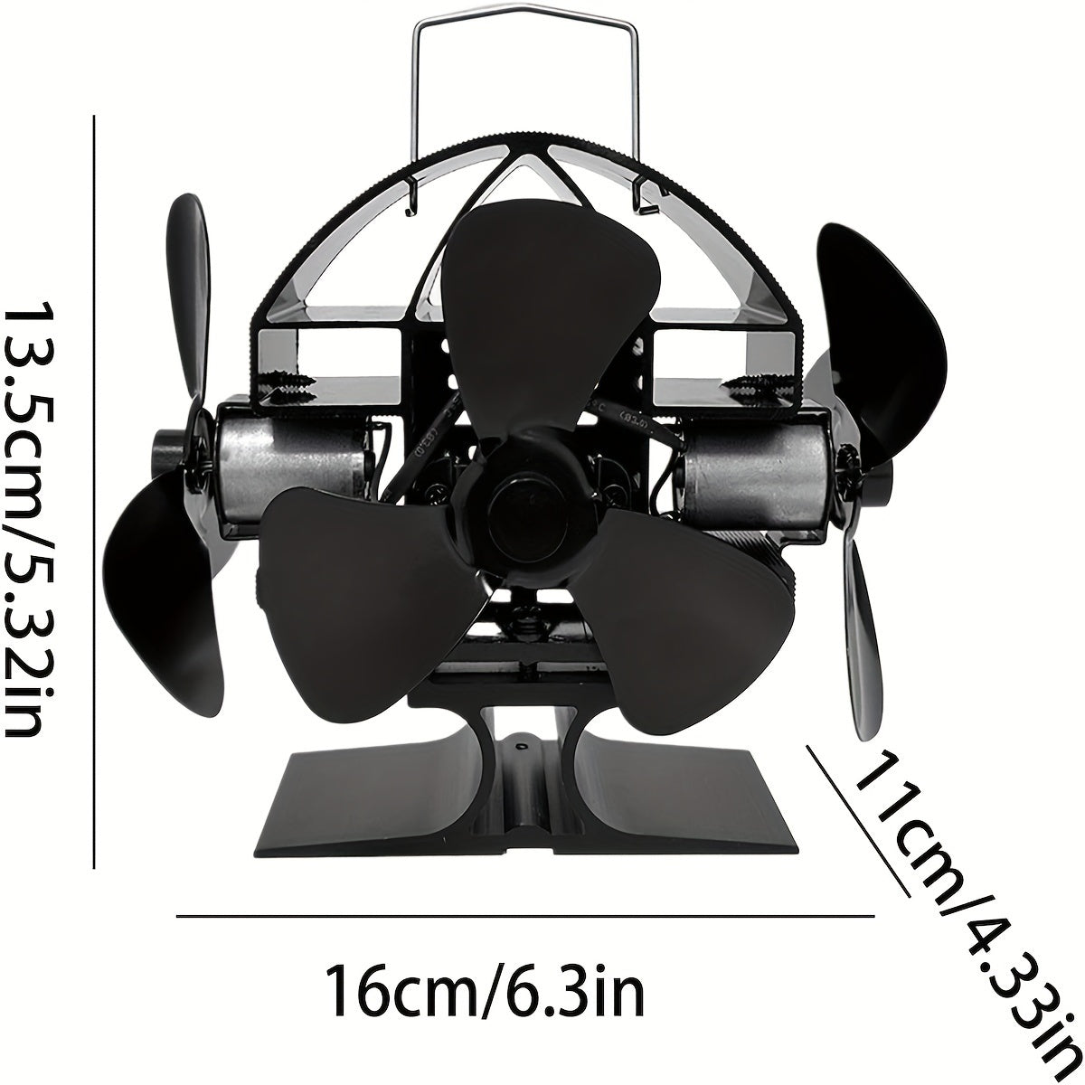 Металлический вентилятор для печи, работающий на тепле, для дровяных печей и каминов, тихая работа