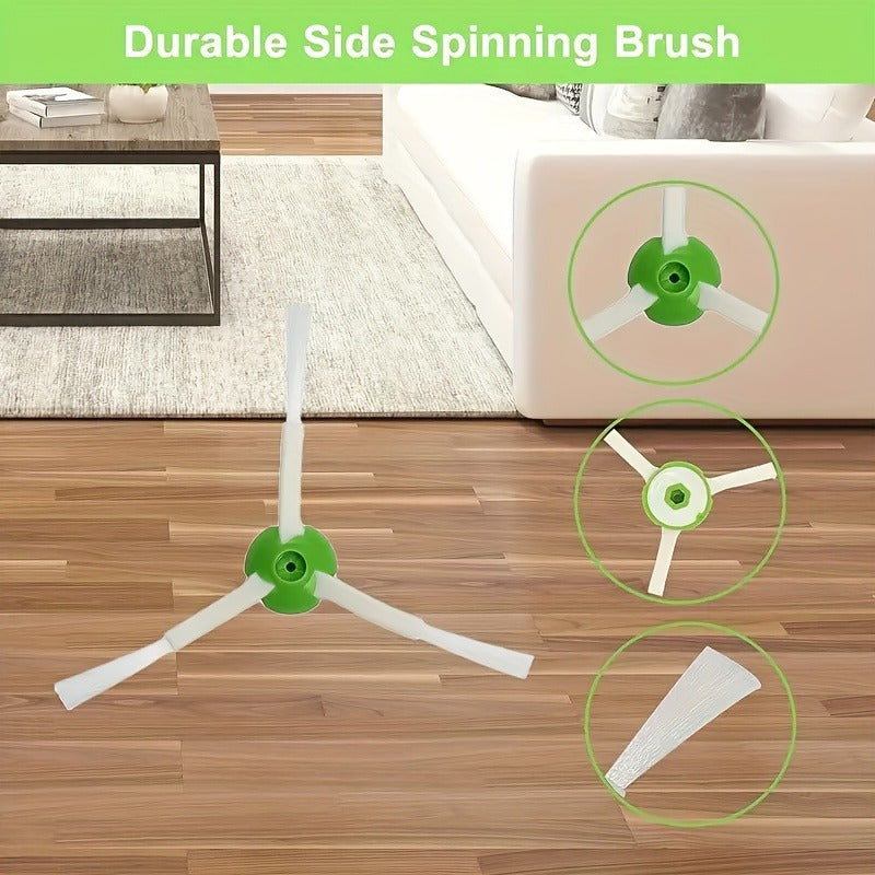 iRobot Roomba Aksesuarlar to'plami - I7, I7+, I8, I8+, I1, I2, I3, I3+, I4, I4+, I6, I6+, E5, E6, E7, J6, J7, J7+/ Plus E bilan mos keladi - 6 burchak cho'tkasi, 2 HEPA filtri va polni tozalash vositasi - 8 dona