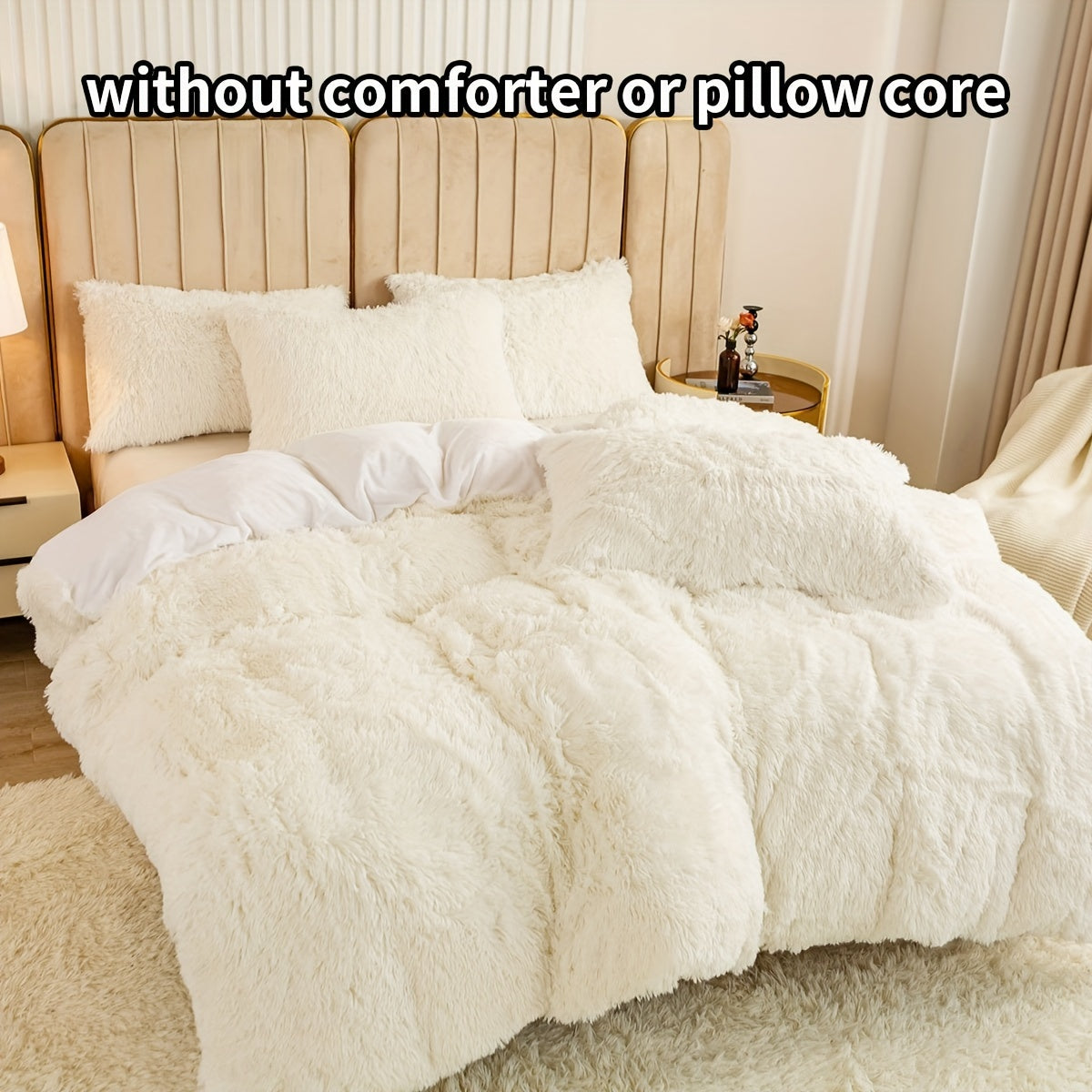 Set of 3 Pink Polyester Bedding Pieces for All Seasons Bedroom Decor