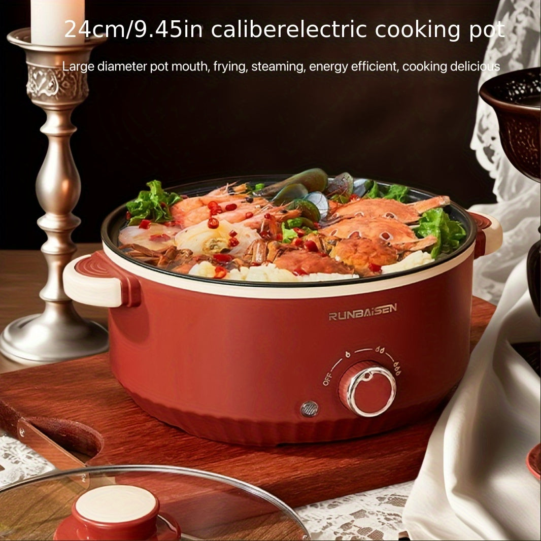 23.88cm Electric Cooking Pot with Non-Stick Design Quick Heating Multi-Functional