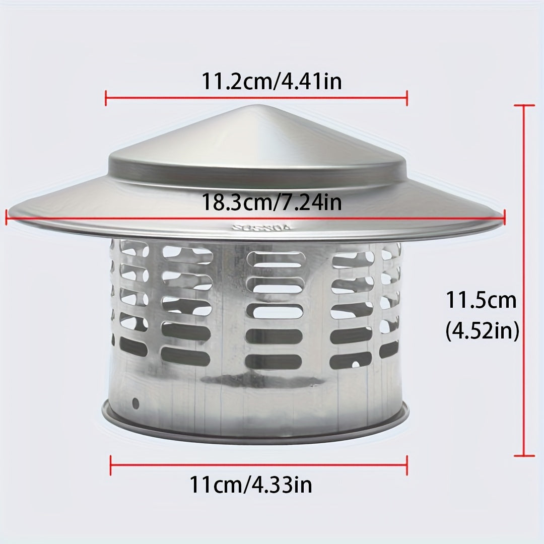 304 Stainless Steel Chimney Cap with Ventilated Rain Cover for Heating and Cooling