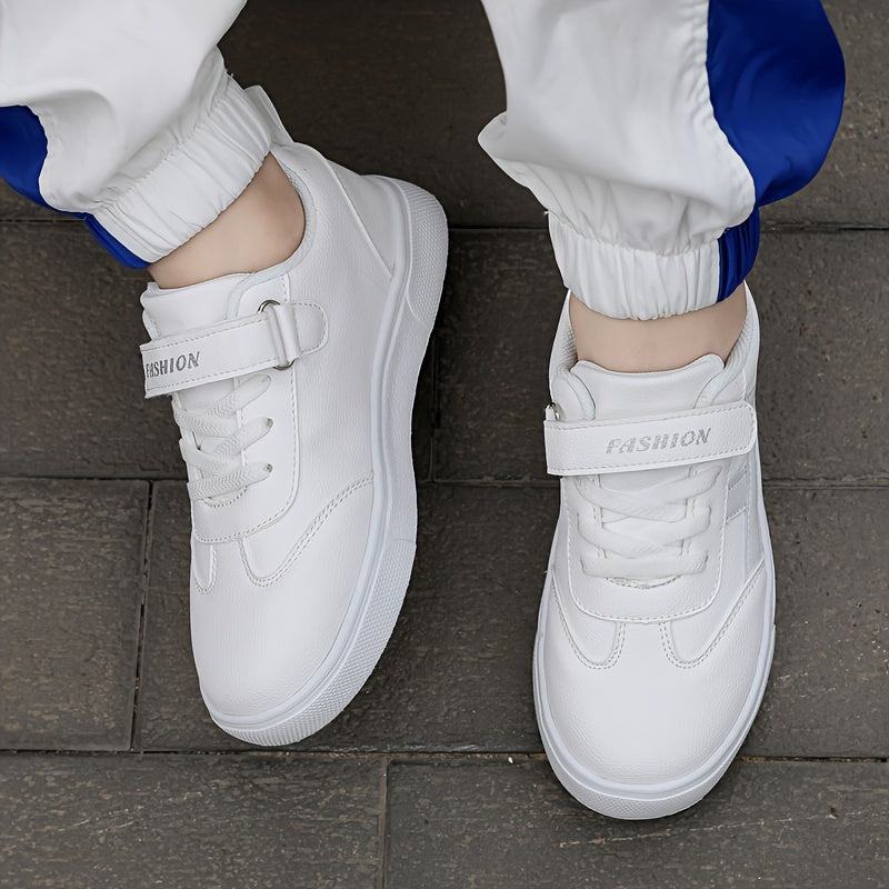 Kids Spring Autumn Sports Sneakers for Boys and Girls Non-Slip Sole Microfiber Leather Casual Running Shoes