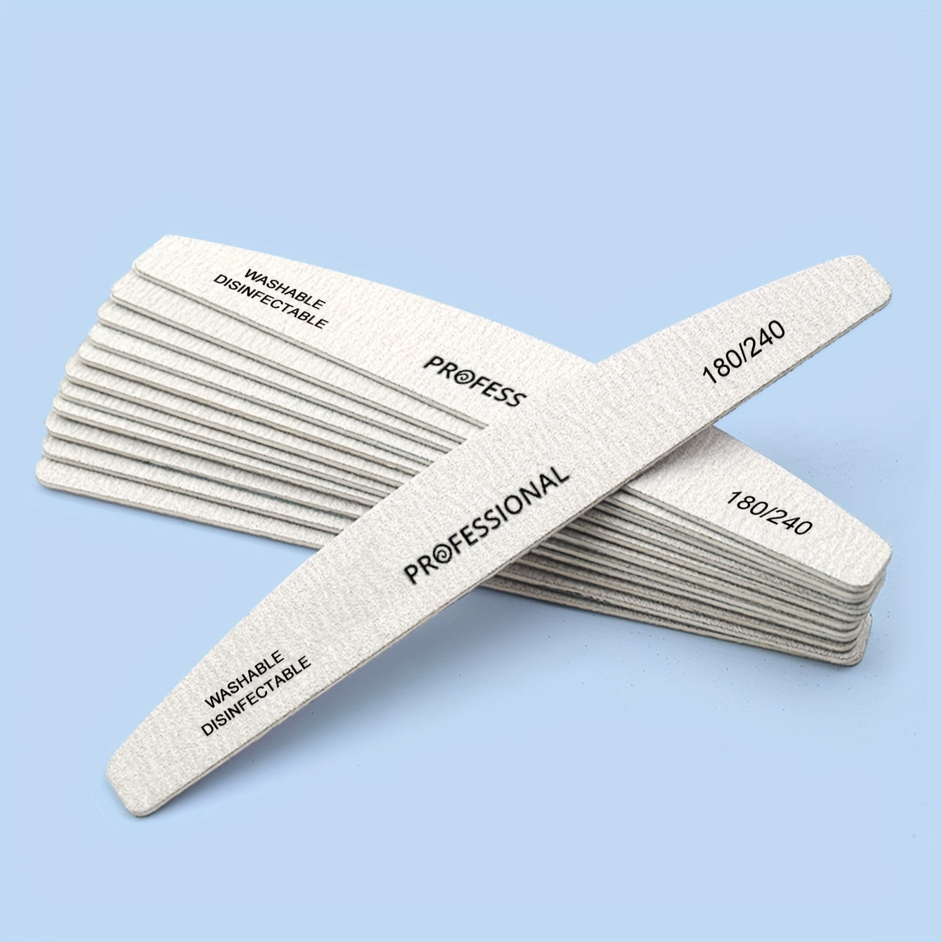 5-Pack Professional Wood Nail Files Buffers Set Coarse Fine Washable