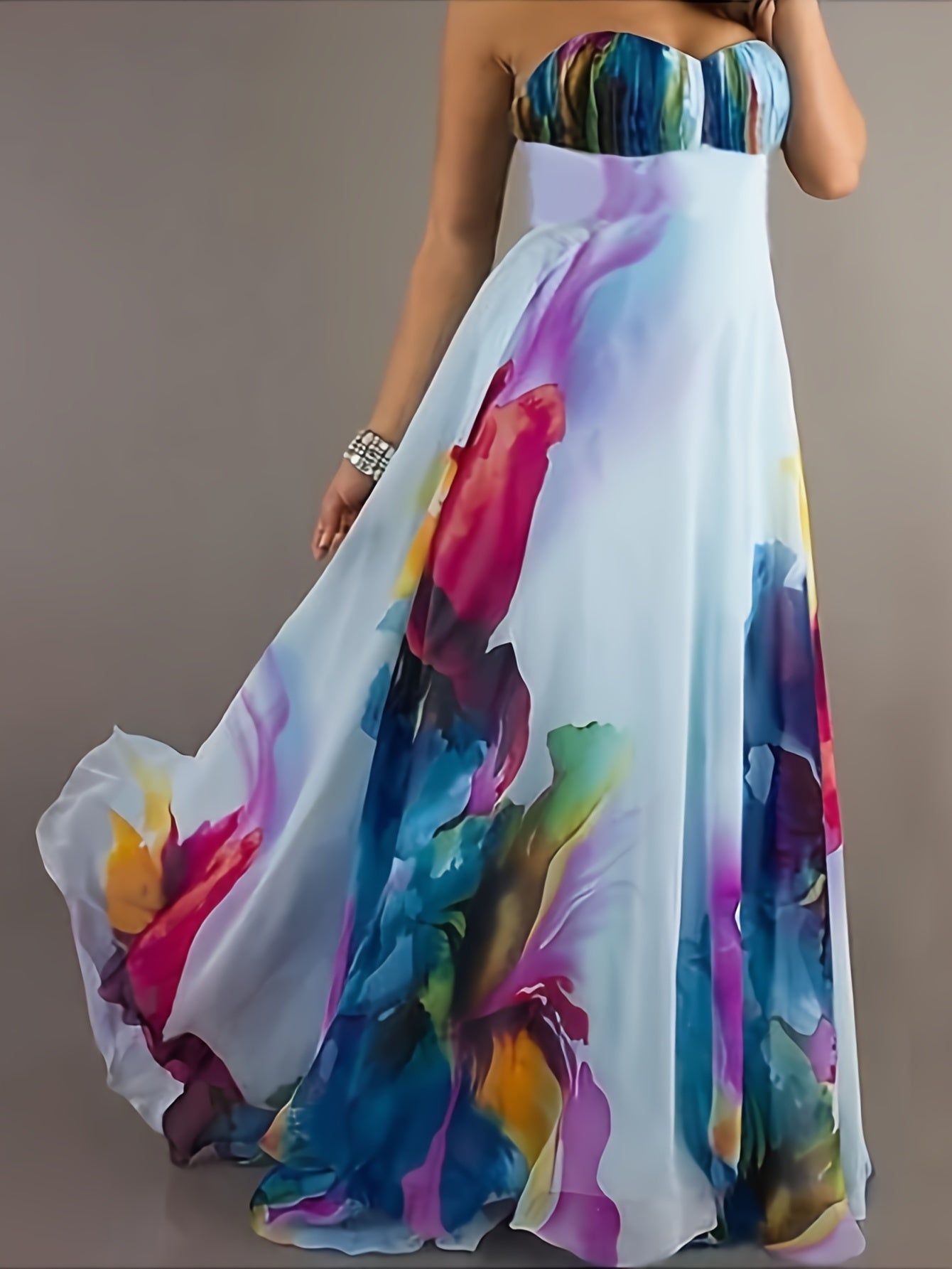 Women's Plus Size Sleeveless Tube Dress for Party and Banquet