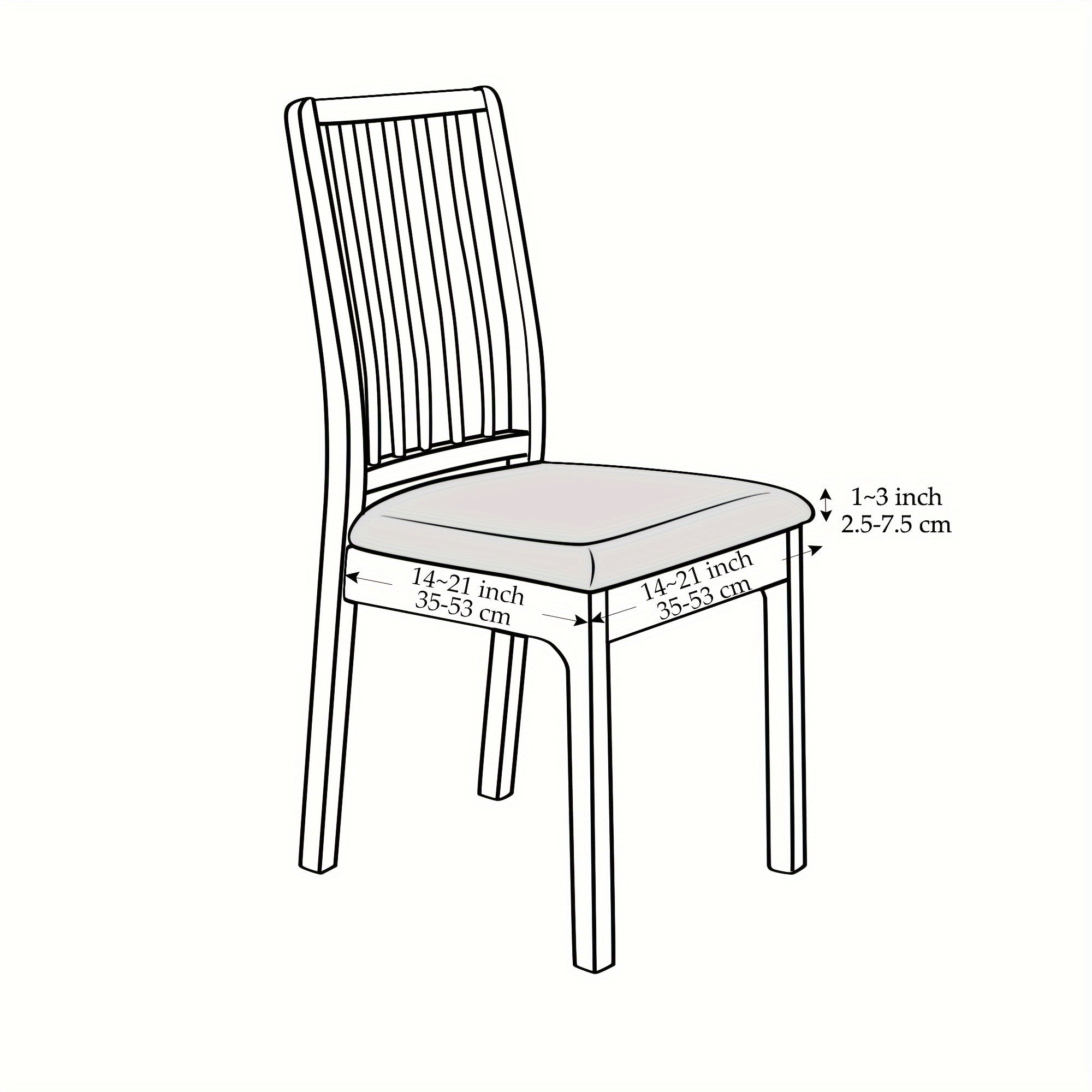 4/6pcs Waterproof Polyester Spandex Chair Seat Covers with Elastic Band Slipcovers