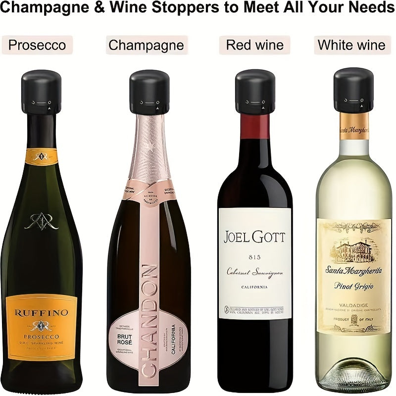 Black Wine Stopper Leak-Proof Red Wine Preservation Kitchen Dining