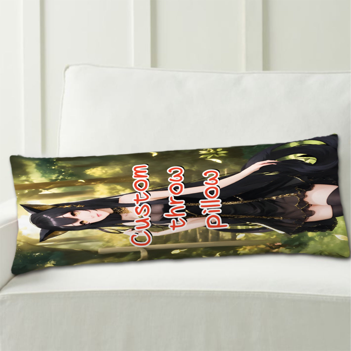 Anime Custom Body Pillow Cover Double-Sided Halloween Thanksgiving Christmas New Year Plush Velvet