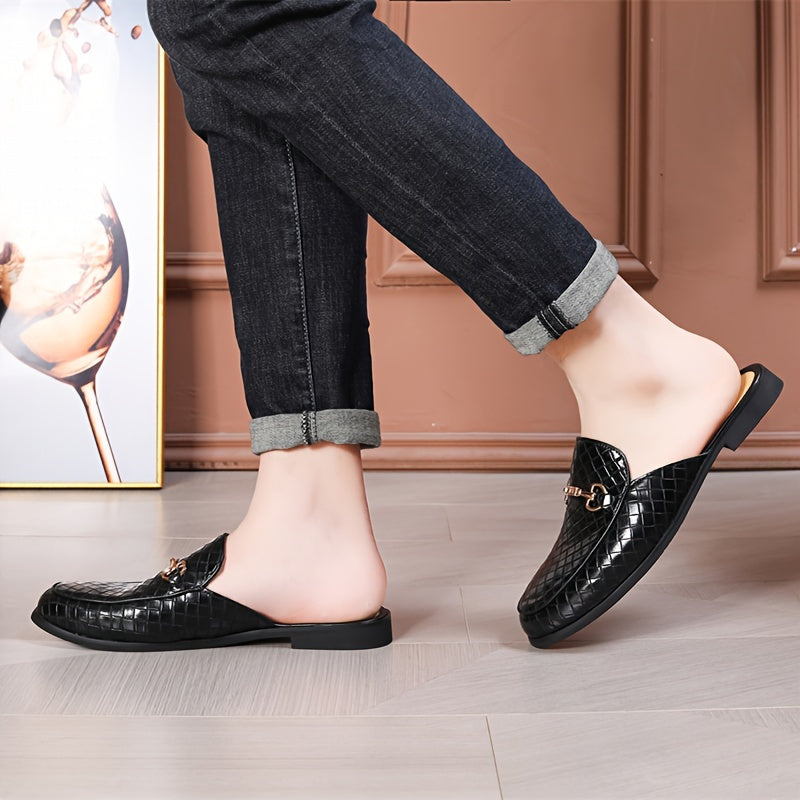 Men's Brown Faux Leather Loafers Slip-On Round Toe Casual Summer Shoes