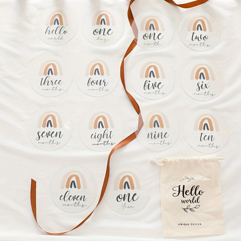 Acrylic Milestone Cards for Birth and Growth Records Set for Photography