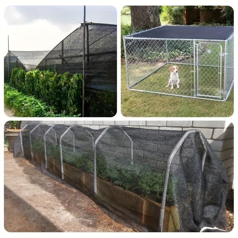 Black Shade Net 6.1x6.1m with 20 Tie Strips Garden Sun Protection Heat Insulation