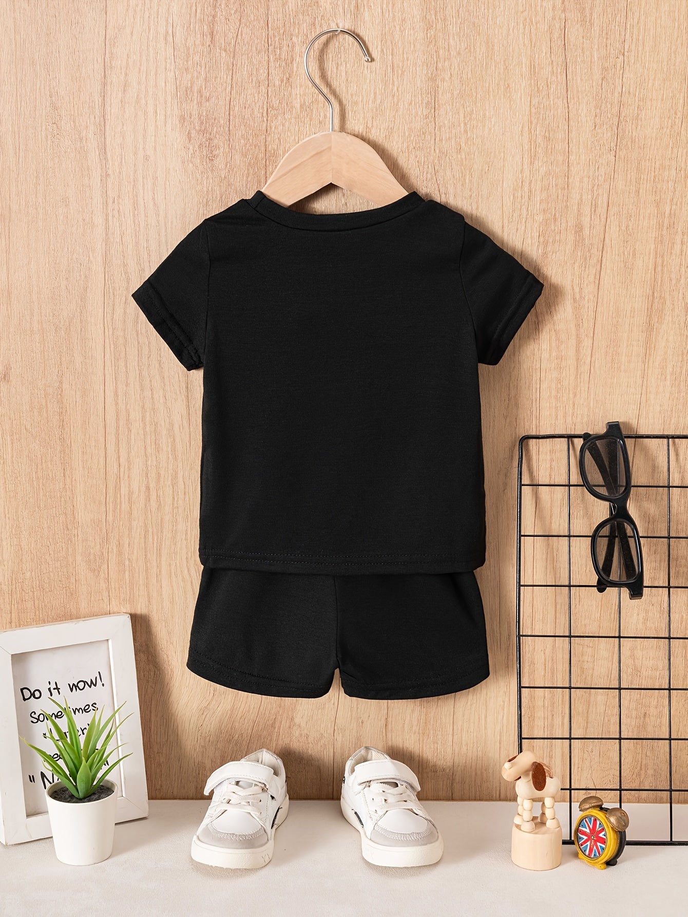 Baby Boy Clothing Set 2pcs Slogan T-Shirt and Shorts Summer Cotton Knit