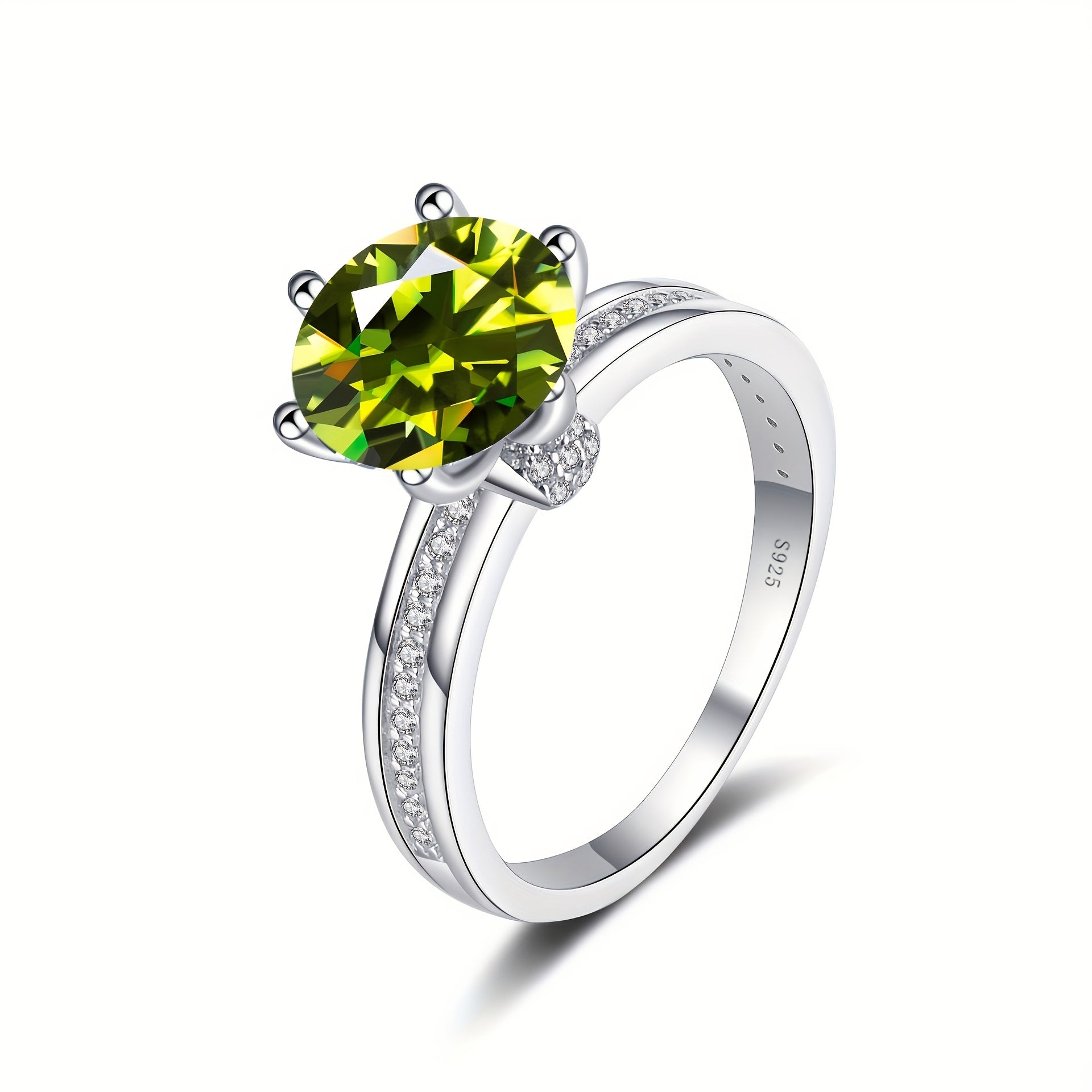 Elegant Moissanite Engagement Ring 3.0 Carat Sterling Silver Wedding Promise Jewelry