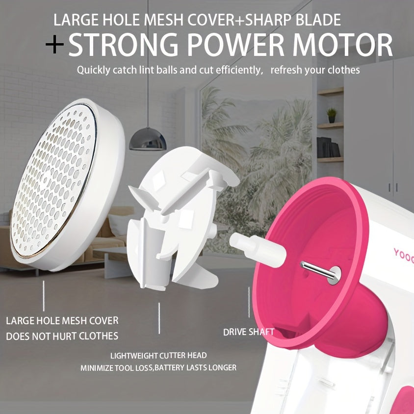 USB Powered Fabric Shaver Automatic Lint Remover for Clothes Sofa and Hats with Metal Handle