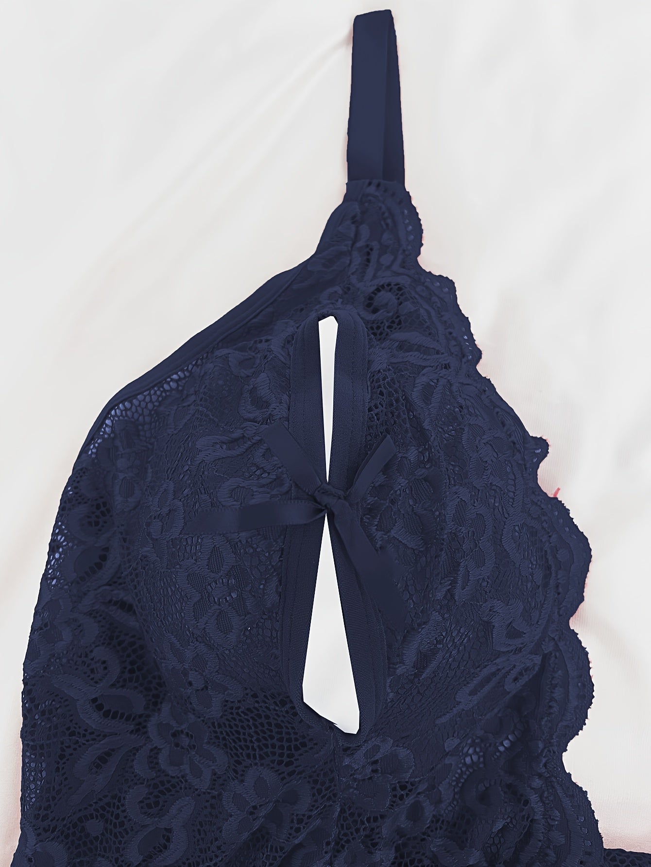 Plus Size Women Lace Bodycon Bodysuit Hollow-Out Contrast Sexy Constraints