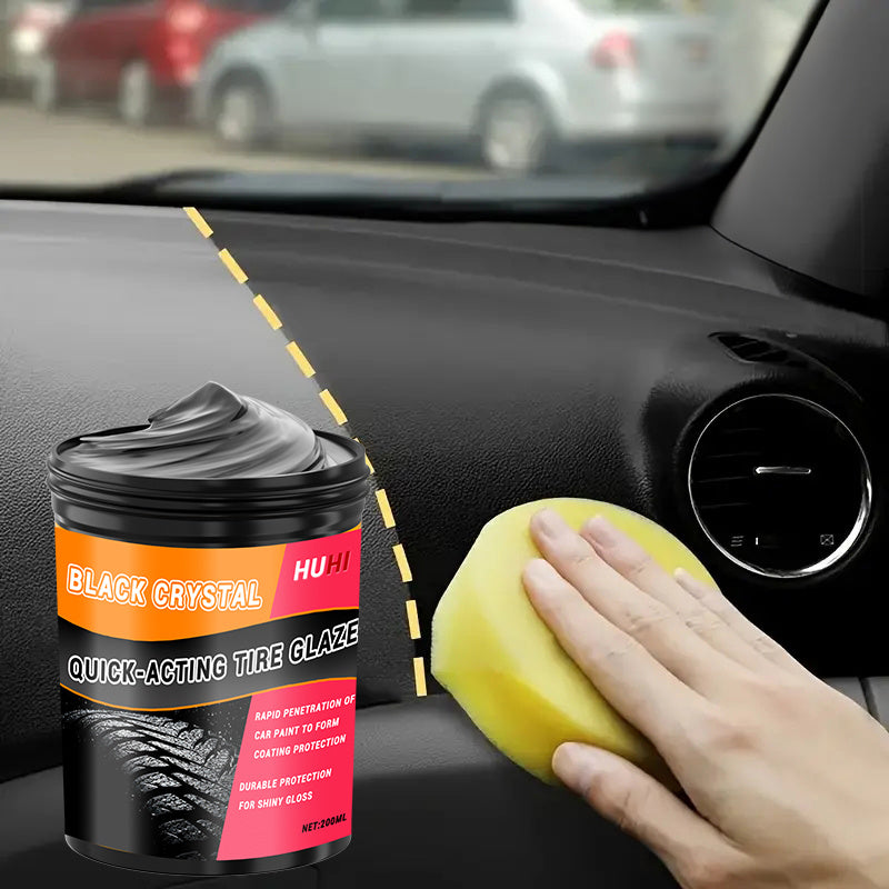 Black Crystal Tire Glaze Car Interior Polish Nano Coating Yellowing Repair