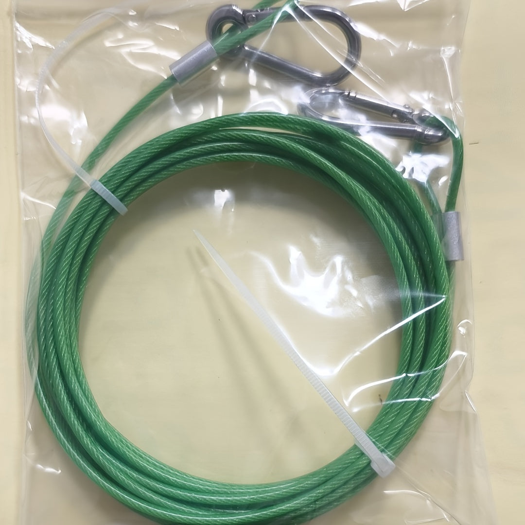 Stainless Steel Dog Tie-Out Cable Leash for Large Dogs 4.57m 9.14m 15.24m Heavy Duty