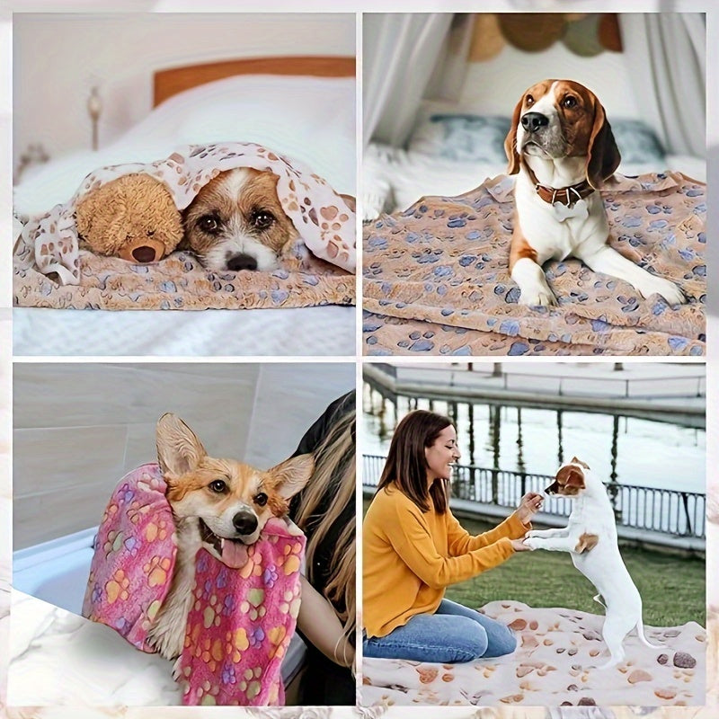 3-Pack Pet Blankets Soft Stain-Resistant Polyester Machine Washable for All Dog Sizes