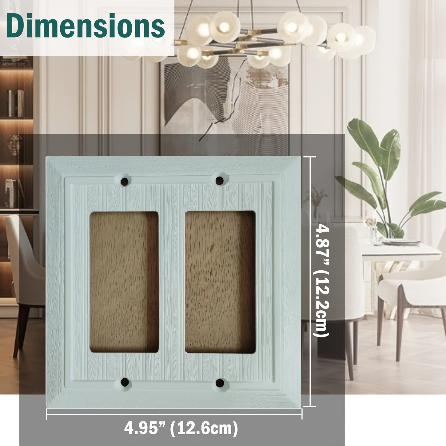 Placas decorativas de pared con diseño de veta de madera retro, 1, 2, 4 o 10 piezas, compatibles con interruptores y tomas de corriente