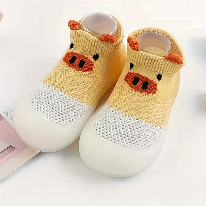 Zapatos casuales sin cordones de tela para niños con tema de cerdito, aptos para todas las estaciones