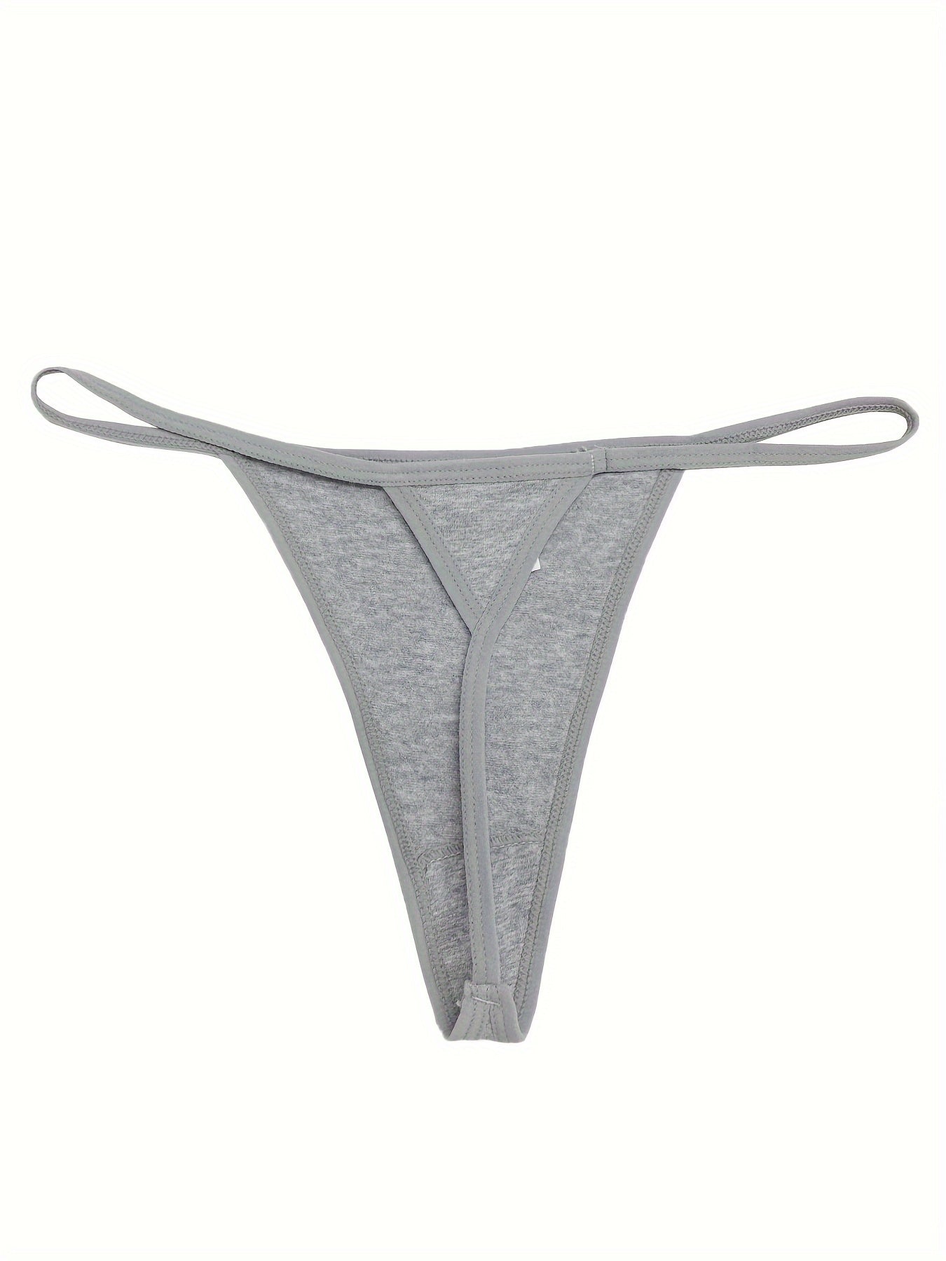 Plus Size Women's White Thong Panties with Soft Stretch Fabric and Drop Waist