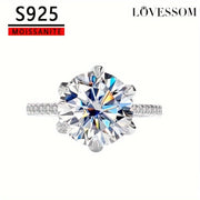 5ct Moissanite Sterling Silver uzuk ayollar uchun nafis zargarlik taklif qilish va partiyalar uchun