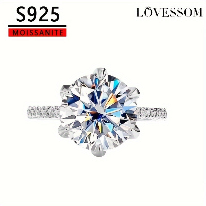 5ct Moissanite Sterling Silver uzuk ayollar uchun nafis zargarlik taklif qilish va partiyalar uchun