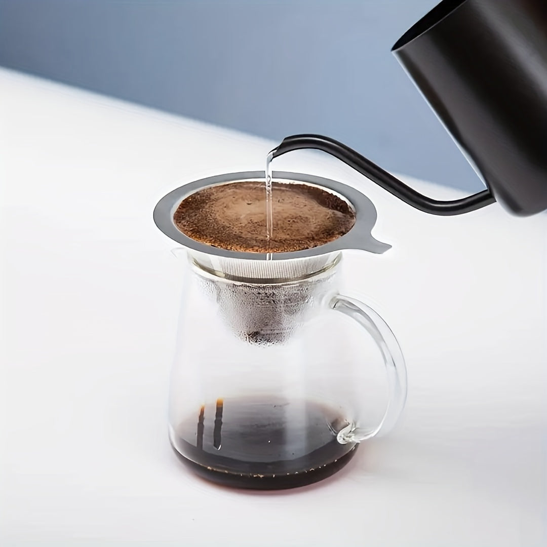 Stainless Steel Pour-Over Coffee Filter Ultra-Fine Mesh Reusable
