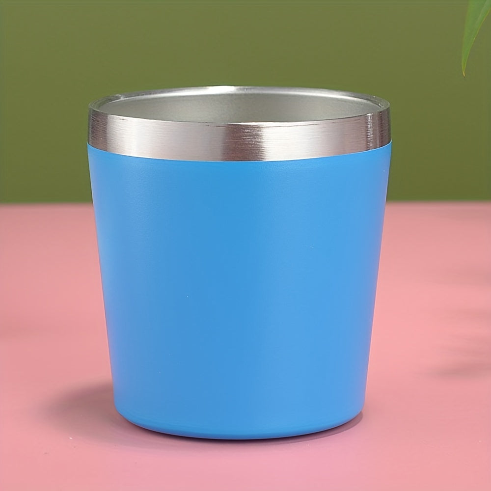 Noxud qotishma mini tumbler izolyatsiyalangan qopqoq bilan - 8oz 260ml ikki devorli vakuumli stakan issiq va sovuq ichimliklar uchun - Qo'l bilan yuvish mumkin va qahva va boshqa ichimliklar uchun qayta ishlatiladigan